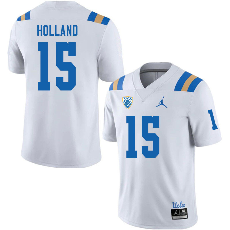 Jordan Brand Men-Youth #15 Sean Holland UCLA Bruins College Football Jerseys Sale-White